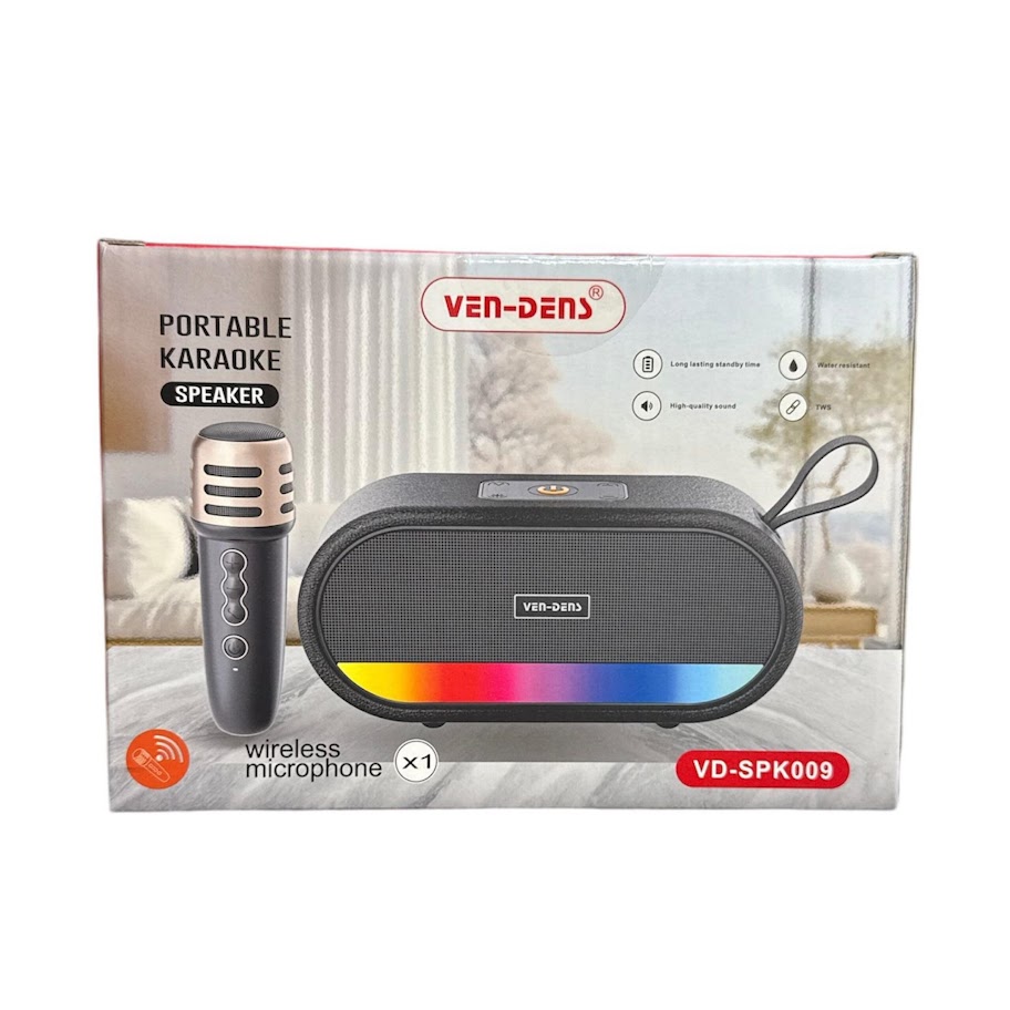 PORTABLE KARAOKE SPEAKER WITH 1x WIRELESS MICROPHONE (SPK009)
